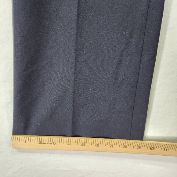 Piazza Sempione Wool Dress Pant Size IT 40 Navy Blue Wide Leg Made in Italy - Picture 6 of 12